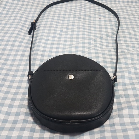 Handbags - The Lovely Tote Co. Black Round Crossbody Bag
